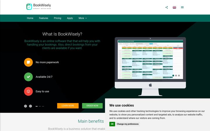 Screenshot of bookwisely.com