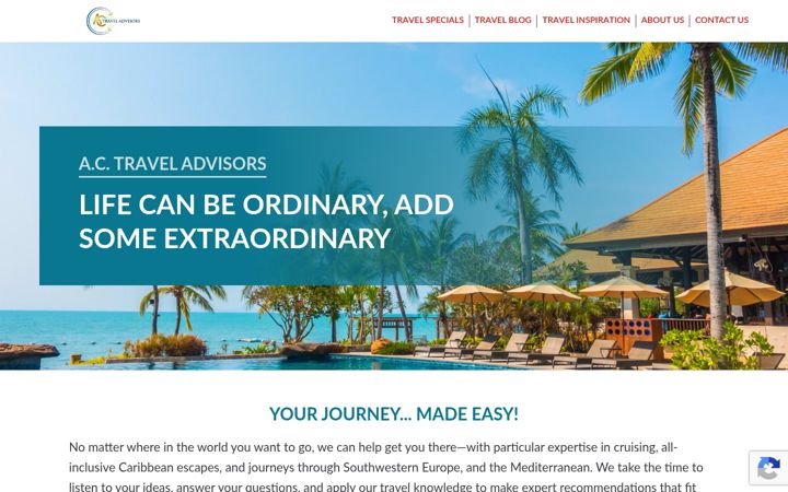 Screenshot of bookwithac.com