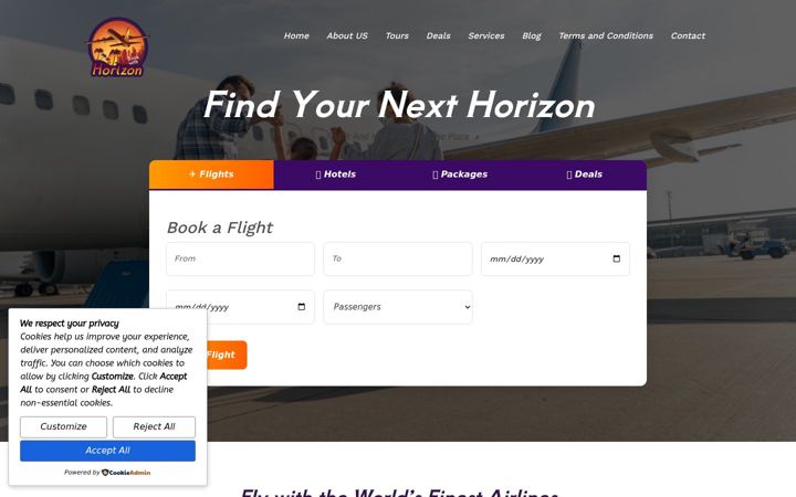 Képernyőkép: bookwithhorizon.com
