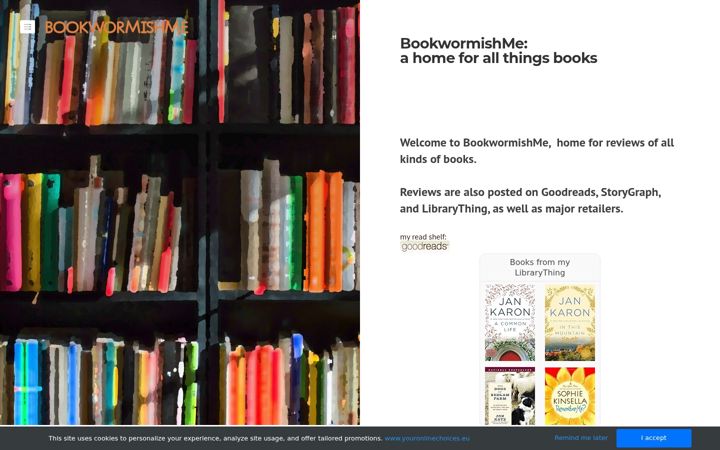 Screenshot of bookwormishme.com