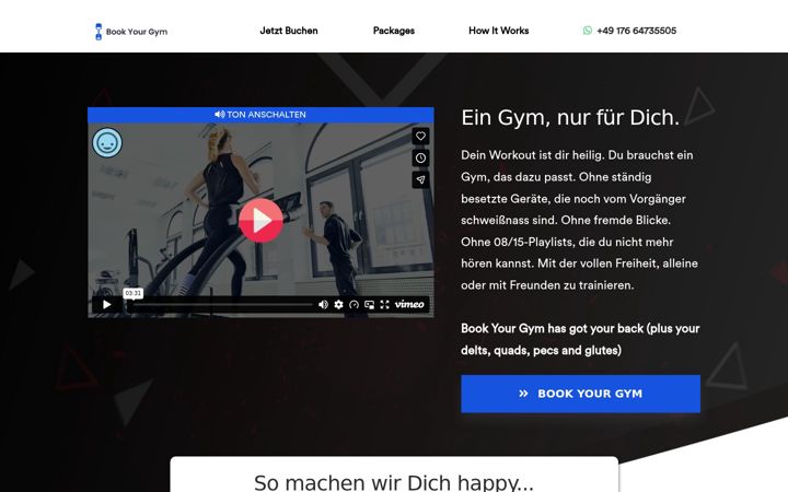 Screenshot of bookyourgym.de