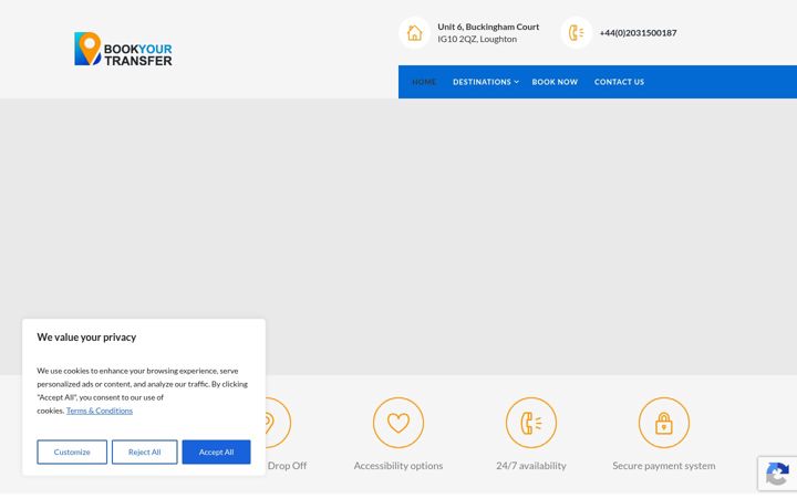 Screenshot of bookyourtransfer.co.uk