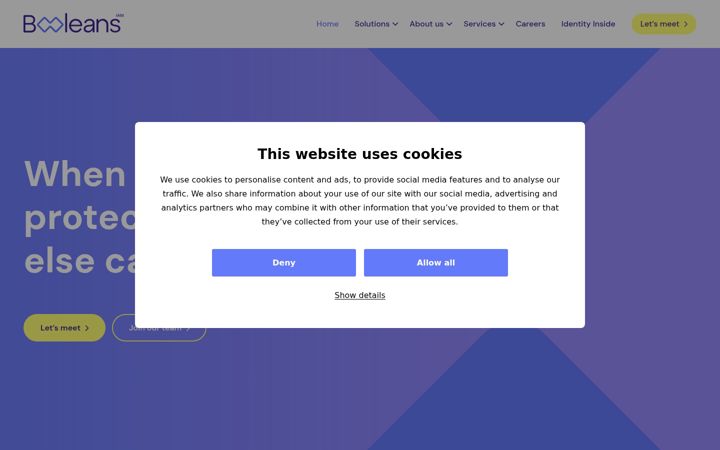Screenshot of booleans.com