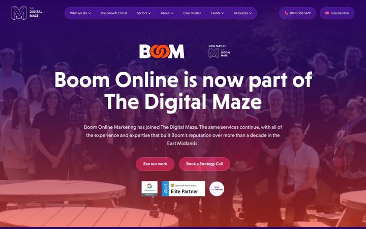 Screenshot of boom-online.co.uk