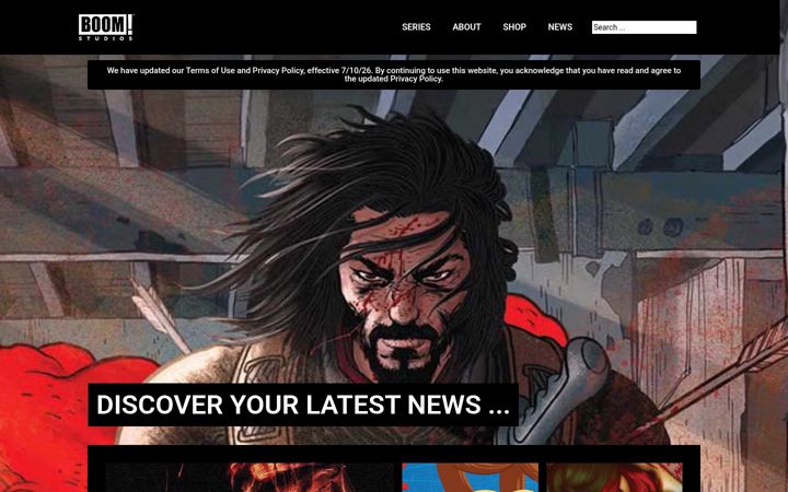 Screenshot di boom-studios.com