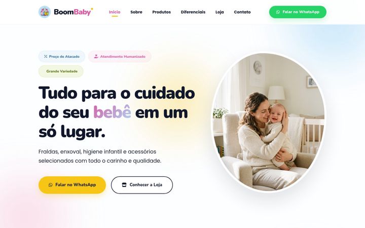 Captura de pantalla de boombaby.com.br