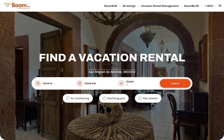 Screenshot of boombnb.com