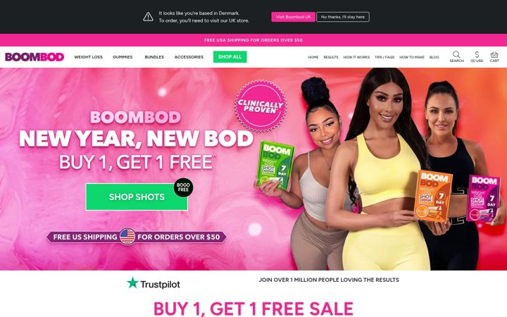 Screenshot of boombod.com