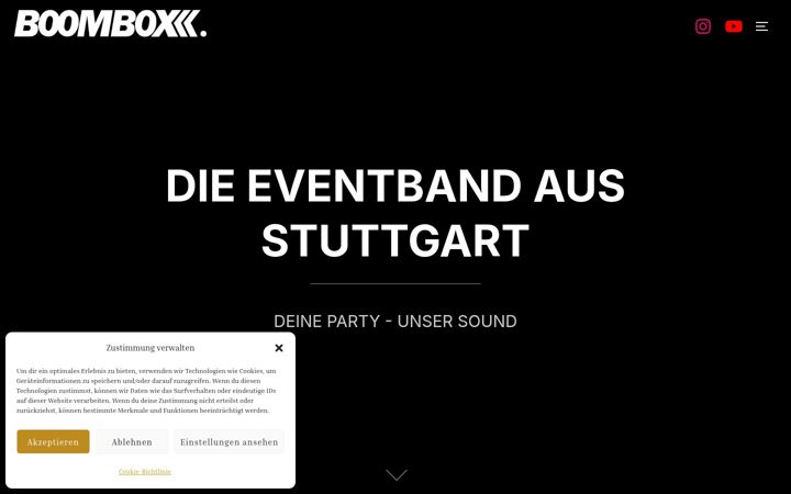 Screenshot of boombox-coverband.de
