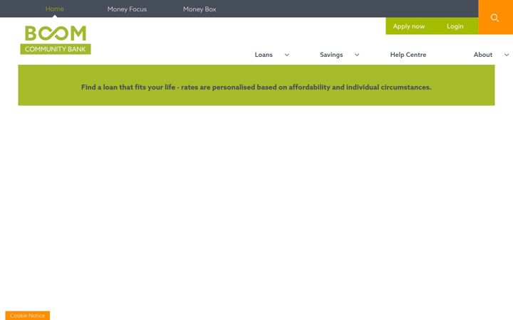 Screenshot of boomcb.org.uk