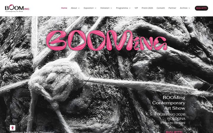 Posnetek zaslona boomcontemporaryart.com
