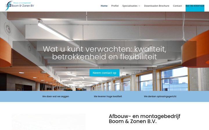 Screenshot of boomenzonenbv.nl