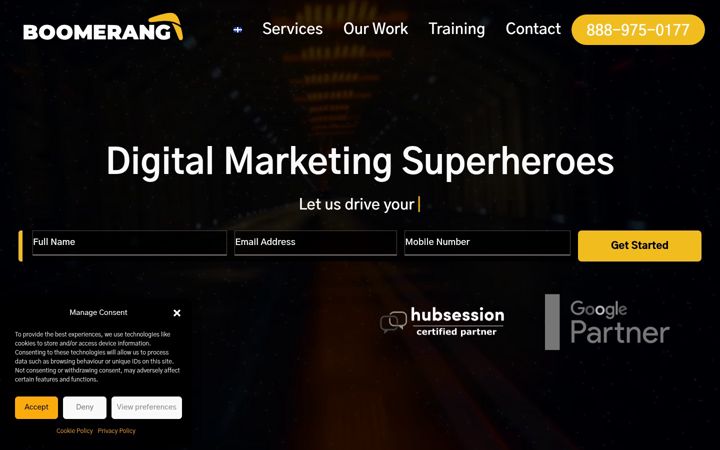 Screenshot of boomerang.click