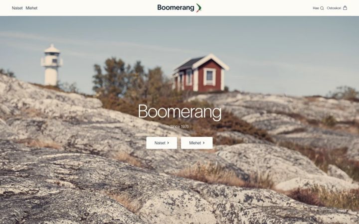 Screenshot of boomerang.fi