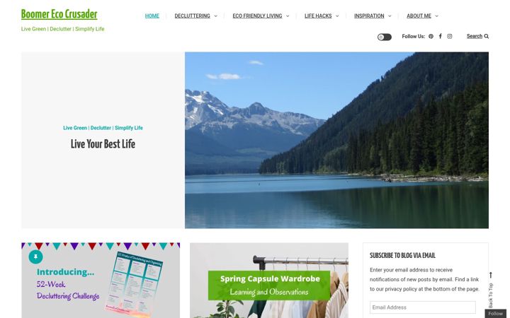 Screenshot of boomerecocrusader.com