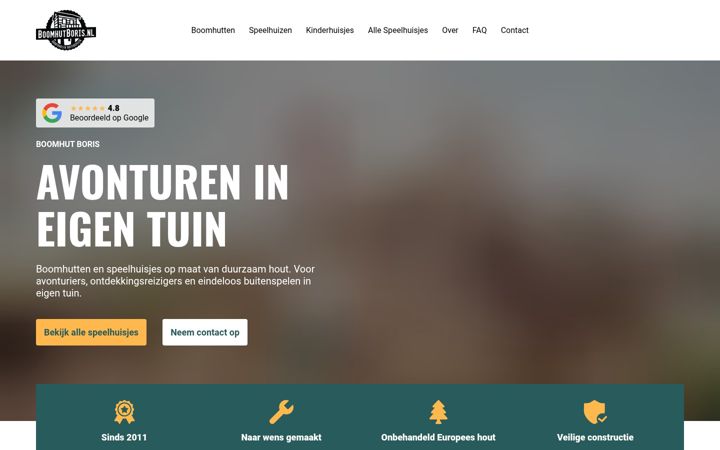 Screenshot of boomhutboris.com