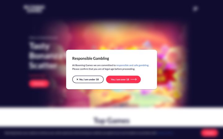Screenshot of booming-games.com