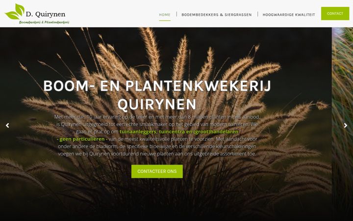 Screenshot of boomkwekerijquirynen.be