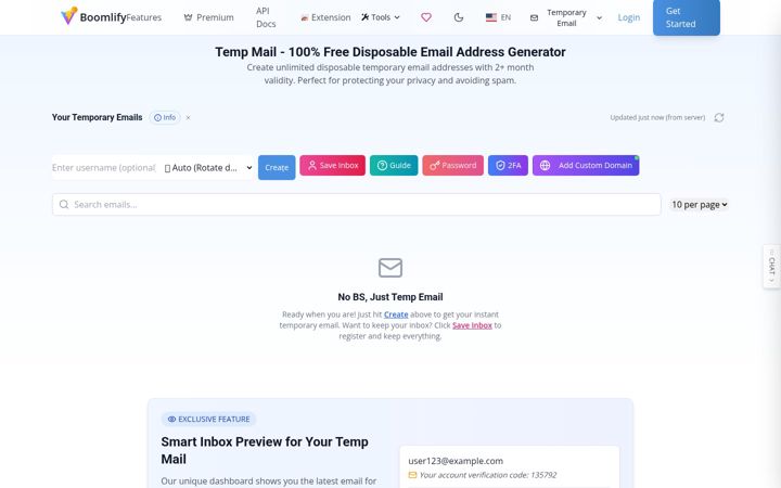 Captura de ecrã de boomlify.com