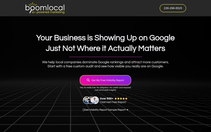 Screenshot of boomlocalmarketing.com