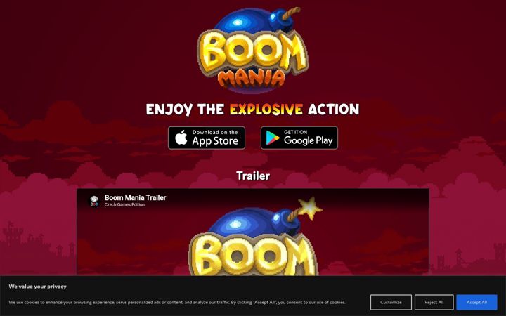 Screenshot of boommaniagame.com
