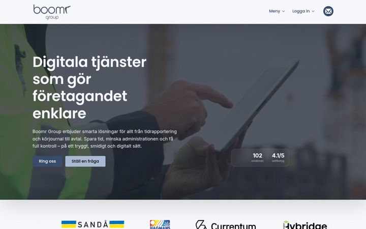 Screenshot of boomr.se