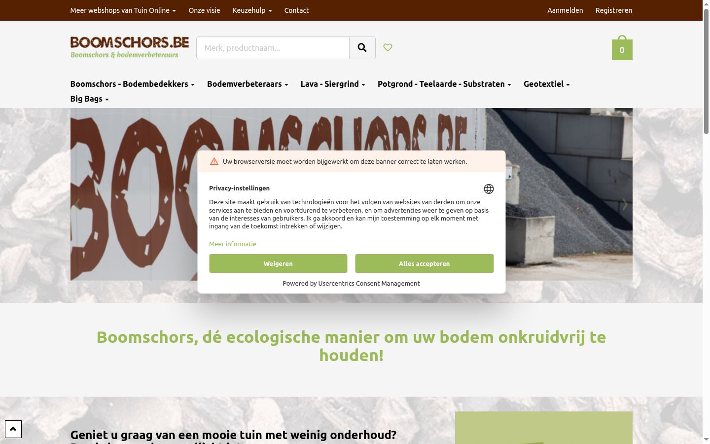 Screenshot tal-banner tal-kunsens muri qabel kwalunkwe interazzjoni