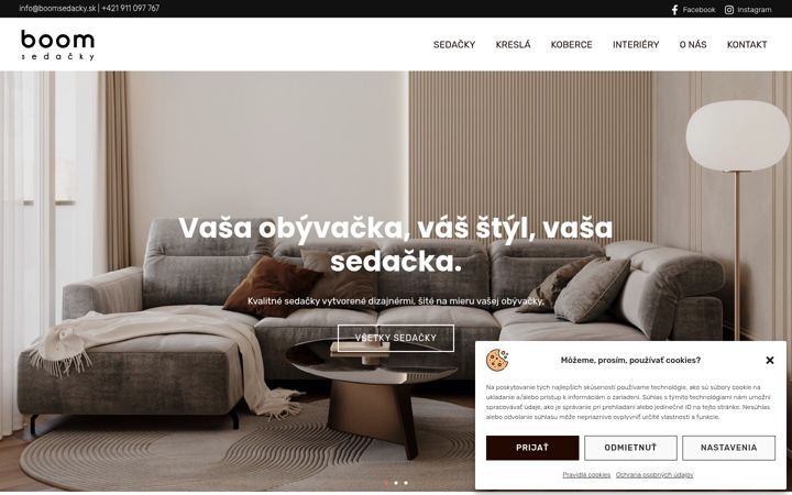 Snímek obrazovky boomsedacky.sk