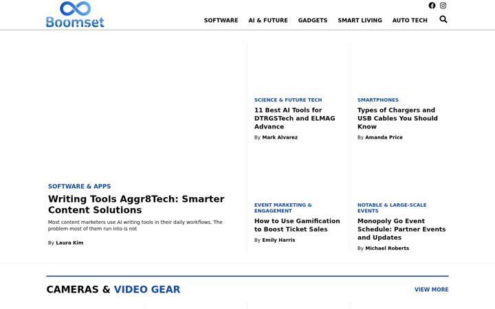 Screenshot of boomset.com
