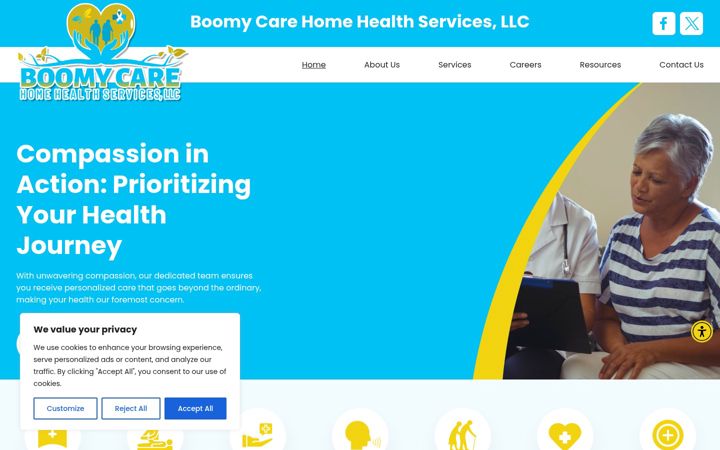 Screenshot of boomycare.com