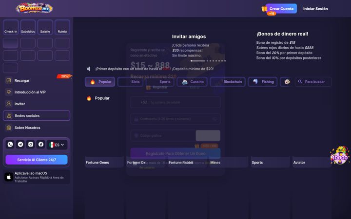Screenshot of boomza.mx