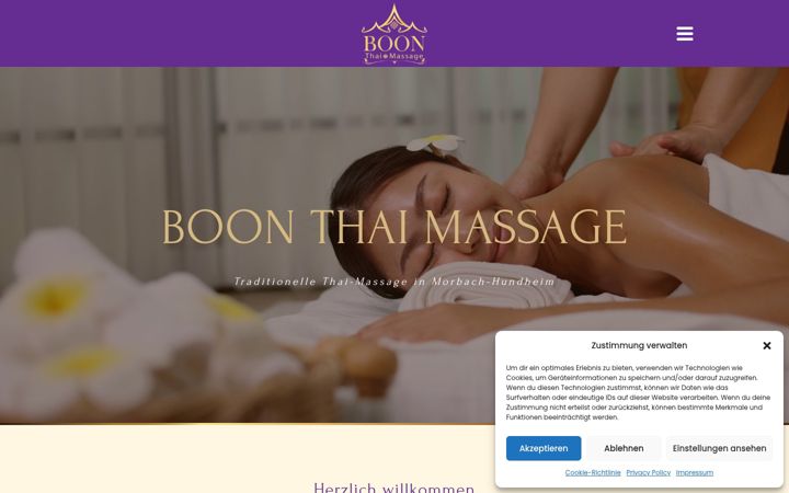 Screenshot of boon-thai-massage.de