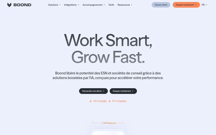 Screenshot of boondmanager.com