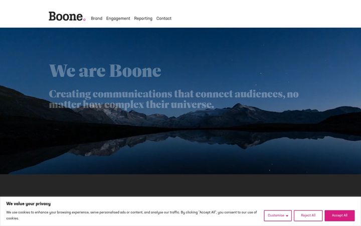 Screenshot of boone-studio.com