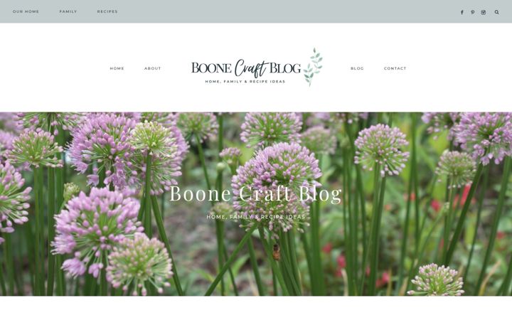 Screenshot of boonecraftblog.com