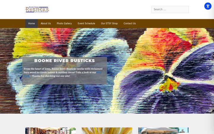 Screenshot of booneriverrusticks.com