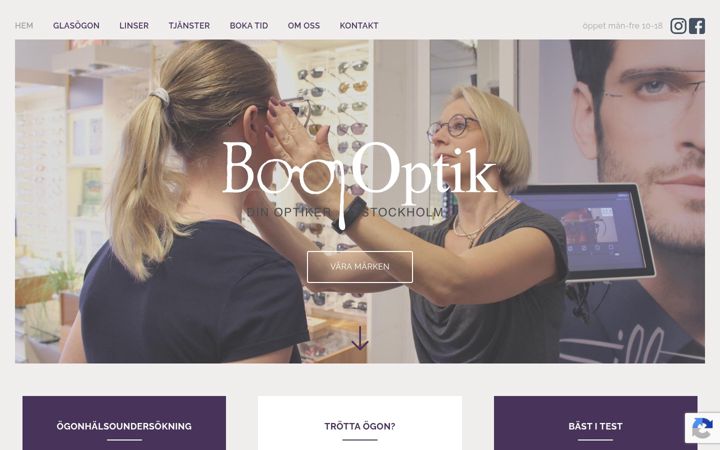 Screenshot of boooptik.se