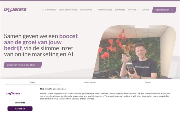 Screenshot of booosters.nl