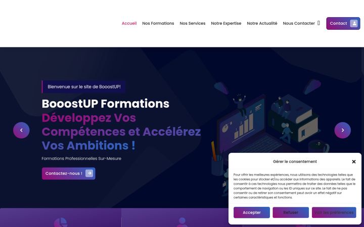 Screenshot of booostup.fr