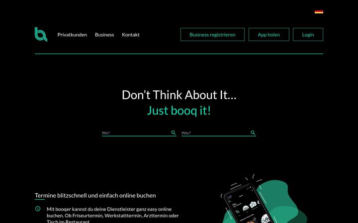 Screenshot of booqer.de