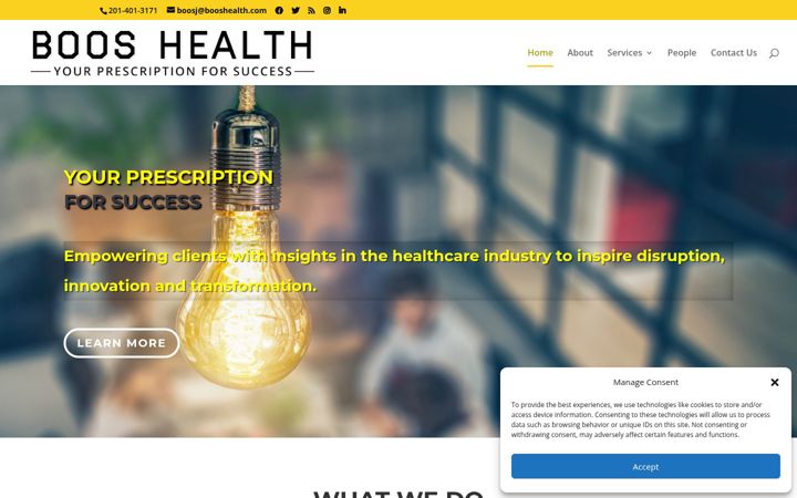 Screenshot of booshealth.com