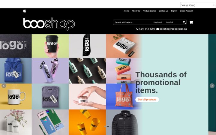 Screenshot of booshop.ca