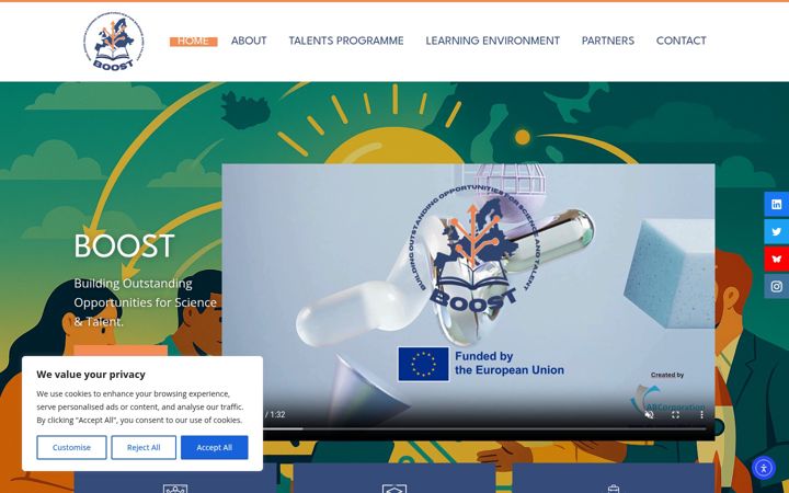 Screenshot of boost-innovation.eu