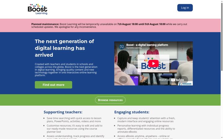 Screenshot of boost-learning.com
