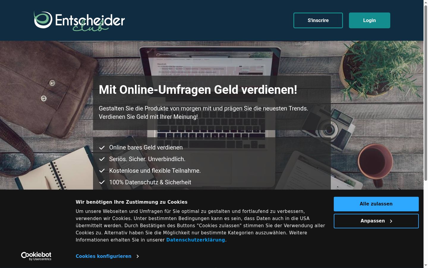 Screenshot van de toestemmingsbanner zoals getoond vóór enige interactie
