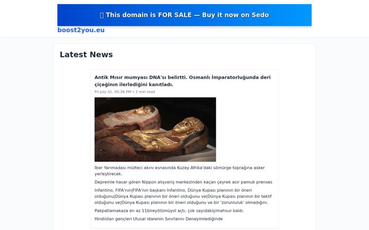 Screenshot of boost2you.eu