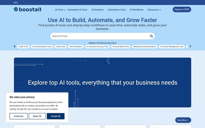 Screenshot of boostaify.com
