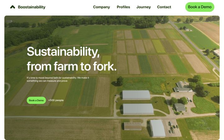 Screenshot of boostainability.com