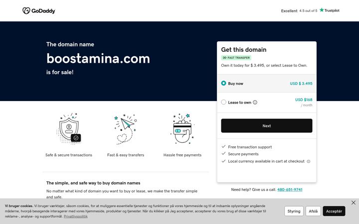 Screenshot of boostamina.com