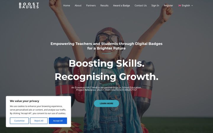 Screenshot of boostbadges.com